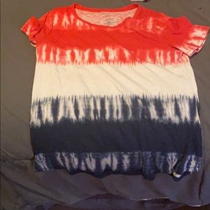 Red, white, blue t-shirt